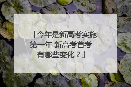 今年是新高考实施第一年 新高考首考有哪些变化？