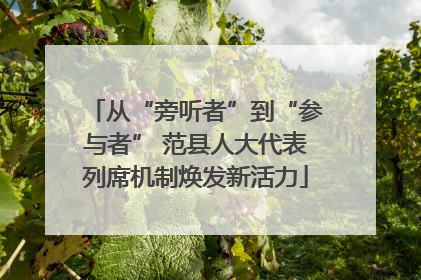 从“旁听者”到“参与者” 范县人大代表列席机制焕发新活力
