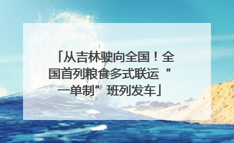 从吉林驶向全国！全国首列粮食多式联运“一单制”班列发车