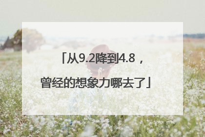 从9.2降到4.8，曾经的想象力哪去了