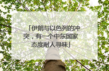 伊朗与以色列的冲突，有一个中东国家态度耐人寻味