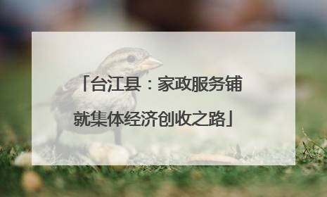 台江县：家政服务铺就集体经济创收之路