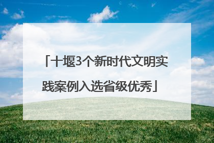 十堰3个新时代文明实践案例入选省级优秀