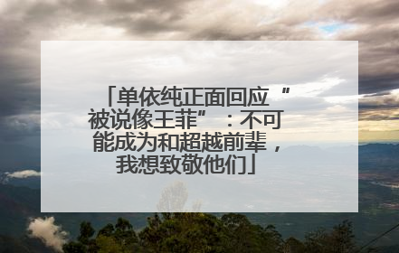 单依纯正面回应“被说像王菲”：不可能成为和超越前辈，我想致敬他们