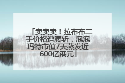 卖卖卖！拉布布二手价格遭腰斩，泡泡玛特市值7天蒸发近600亿港元