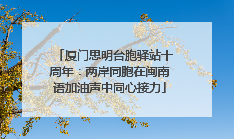 厦门思明台胞驿站十周年：两岸同胞在闽南语加油声中同心接力