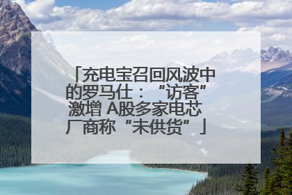 充电宝召回风波中的罗马仕：“访客”激增 A股多家电芯厂商称“未供货”