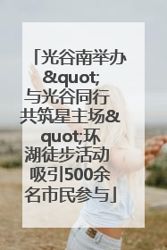 光谷南举办"与光谷同行 共筑星主场"环湖徒步活动 吸引500余名市民参与