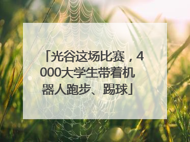 光谷这场比赛，4000大学生带着机器人跑步、踢球