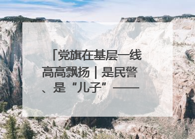 党旗在基层一线高高飘扬｜是民警、是“儿子”——申飞飞在太行山中的一线坚守