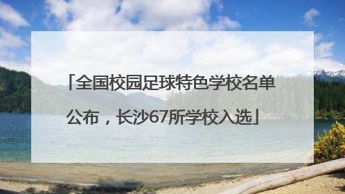 全国校园足球特色学校名单公布，长沙67所学校入选