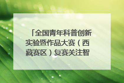 全国青年科普创新实验暨作品大赛（西藏赛区）复赛关注智慧环保等主题