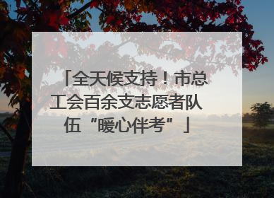 全天候支持！市总工会百余支志愿者队伍“暖心伴考”