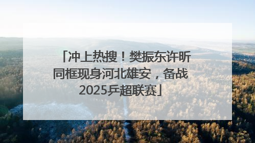 冲上热搜！樊振东许昕同框现身河北雄安，备战2025乒超联赛