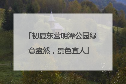 初夏东营明潭公园绿意盎然，景色宜人