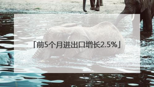 前5个月进出口增长2.5%