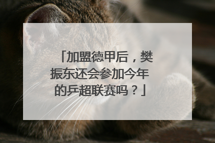 加盟德甲后，樊振东还会参加今年的乒超联赛吗？