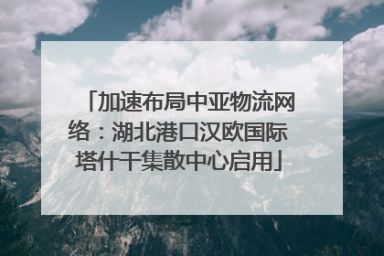 加速布局中亚物流网络：湖北港口汉欧国际塔什干集散中心启用