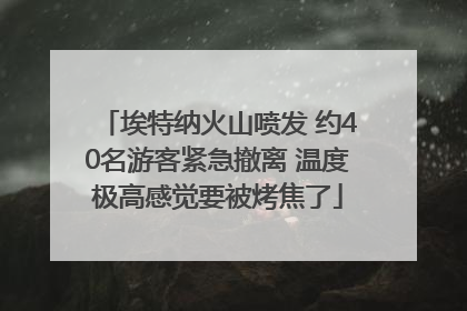 埃特纳火山喷发 约40名游客紧急撤离 温度极高感觉要被烤焦了