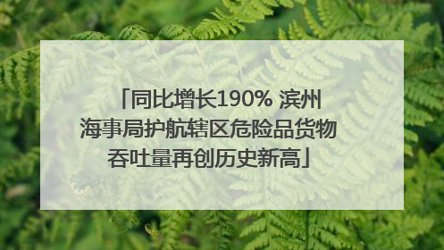 同比增长190% 滨州海事局护航辖区危险品货物吞吐量再创历史新高