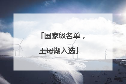 国家级名单，王母湖入选