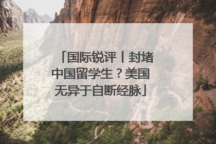 国际锐评丨封堵中国留学生？美国无异于自断经脉