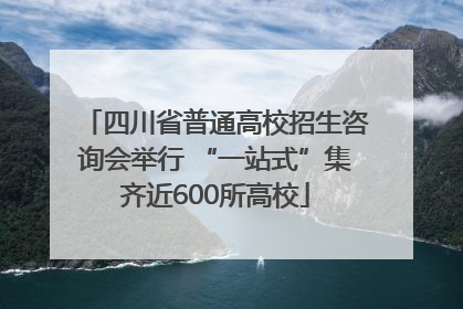 四川省普通高校招生咨询会举行 “一站式”集齐近600所高校