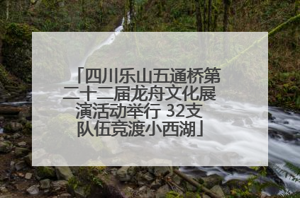四川乐山五通桥第二十二届龙舟文化展演活动举行 32支队伍竞渡小西湖