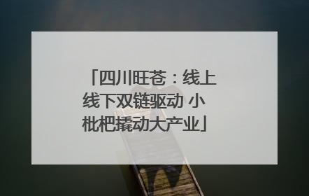 四川旺苍：线上线下双链驱动 小枇杷撬动大产业