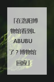在洛阳博物馆看到LABUBU了？博物馆回应