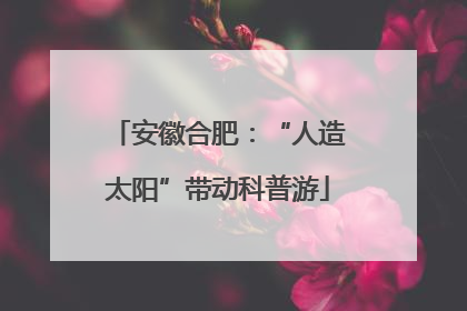 安徽合肥：“人造太阳”带动科普游