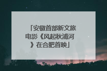 安徽首部新文旅电影《风起秋浦河》在合肥首映