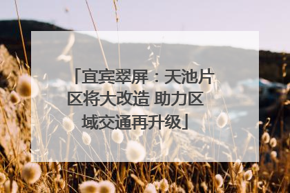 宜宾翠屏：天池片区将大改造 助力区域交通再升级