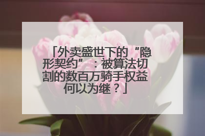 外卖盛世下的“隐形契约”：被算法切割的数百万骑手权益何以为继？