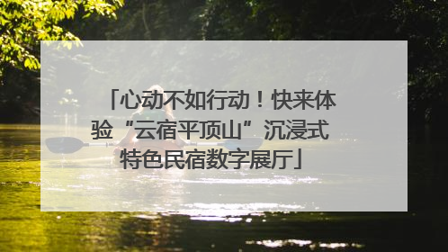 心动不如行动！快来体验“云宿平顶山”沉浸式特色民宿数字展厅