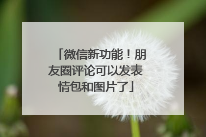 微信新功能！朋友圈评论可以发表情包和图片了