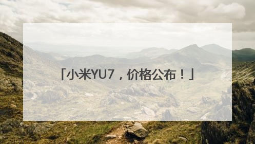 小米YU7，价格公布！