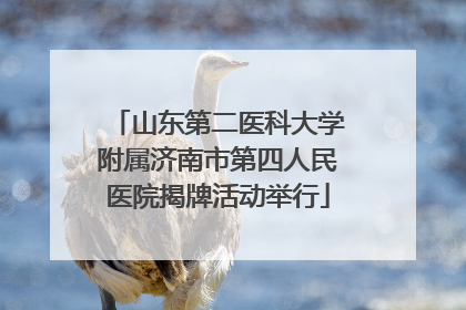 山东第二医科大学附属济南市第四人民医院揭牌活动举行