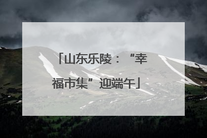 山东乐陵：“幸福市集”迎端午