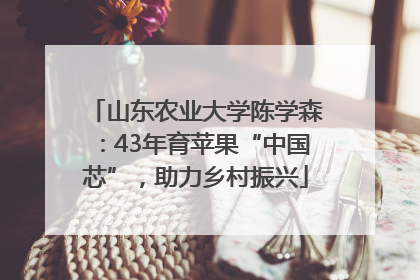 山东农业大学陈学森：43年育苹果“中国芯”，助力乡村振兴