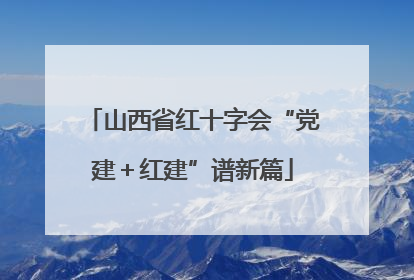 山西省红十字会“党建＋红建”谱新篇