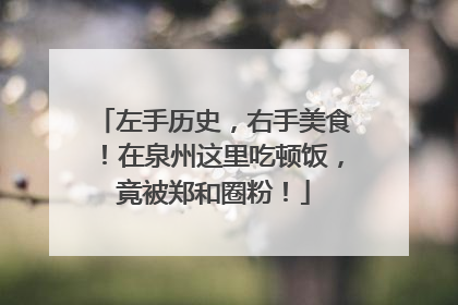 左手历史，右手美食！在泉州这里吃顿饭，竟被郑和圈粉！