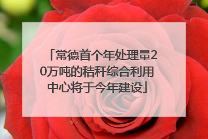 常德首个年处理量20万吨的秸秆综合利用中心将于今年建设