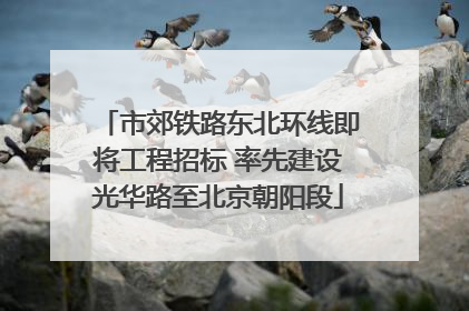 市郊铁路东北环线即将工程招标 率先建设光华路至北京朝阳段