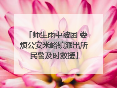 师生雨中被困 娄烦公安米峪镇派出所民警及时救援