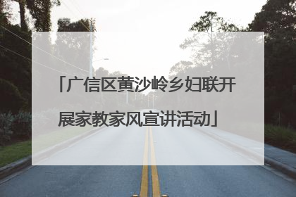 广信区黄沙岭乡妇联开展家教家风宣讲活动