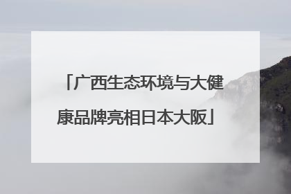 广西生态环境与大健康品牌亮相日本大阪