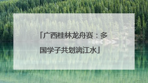 广西桂林龙舟赛：多国学子共划漓江水
