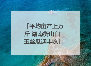 平均亩产上万斤 湖南衡山白玉丝瓜迎丰收