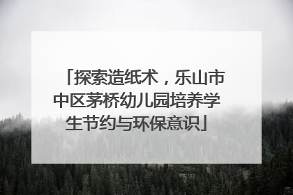 探索造纸术,乐山市中区茅桥幼儿园培养学生节约与环保意识